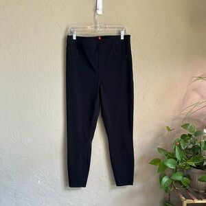 Spanx textured Black Skinny Pants leggings Jean‎ looks size XL